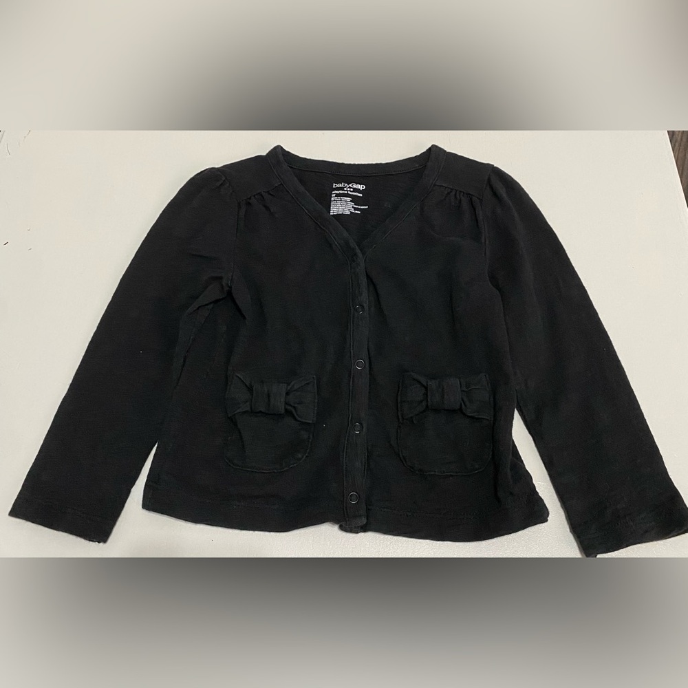 GAP Kids Black Button Down Cardigan